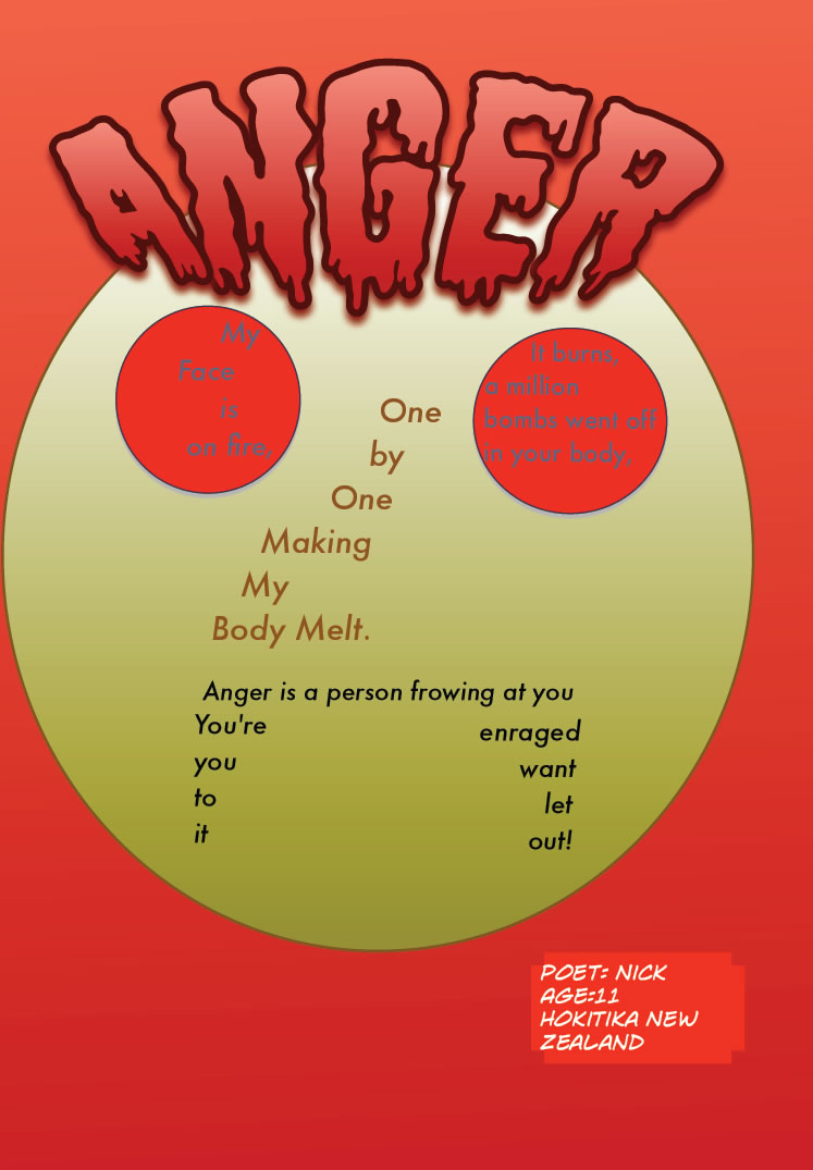 Anger - A Shape Poem by Nick