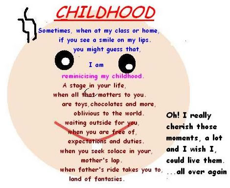 Childhood - A Shape Poem by Shunyam