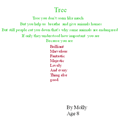 A tree shape poem