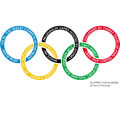 Example of a shape poem in the form of the 5 rings emblem of the Olympic Games